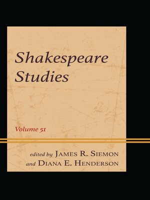 cover image of Shakespeare Studies